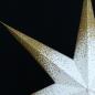 Preview: Meteor Goldcrash white - Foldable glowing star, paper poinsettia with 7 points, 60 cm
